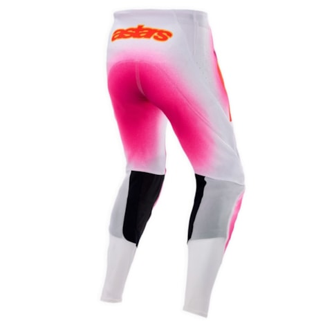 Segunda imagem do produto Calça Alpinestars Supertech Mig Rosa Flúor Branco