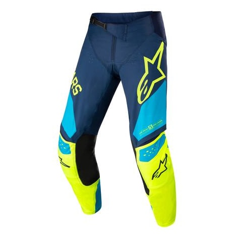 Calça Alpinestars Techstar Factory 22 - Azul Amarelo