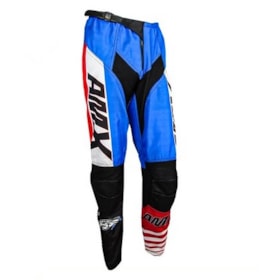 Calça AMX Infantil Prime Moto - Azul Branco Vermelho