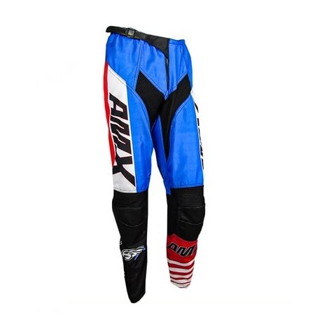Segunda imagem do produto Calça AMX Infantil Prime Moto - Azul Branco Vermelho