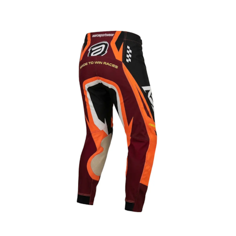 Segunda imagem do produto Calça ASW Concept Enduro Chevron Laranja Flúor Branco Vinho