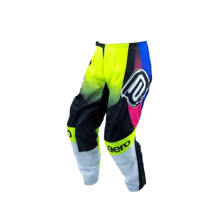 Calça ASW Image Cronos Preto Amarelo Flúor Azul