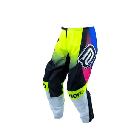 Calça ASW Image Cronos Preto Amarelo Flúor Azul