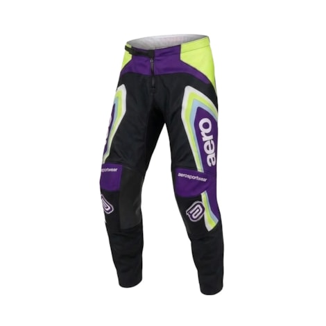 Calça ASW Image Cyber Preto Roxo Amarelo Flúor