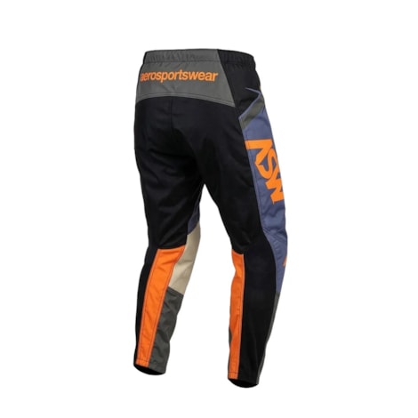 Segunda imagem do produto Calça ASW Image Enduro Hades Preto Laranja Amarelo