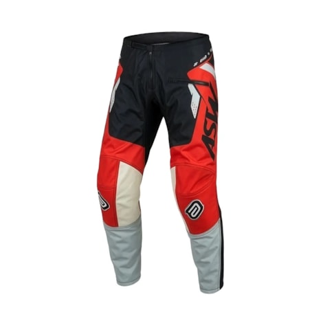 Calça ASW Image Enduro Hades Preto Vermelho Cinza