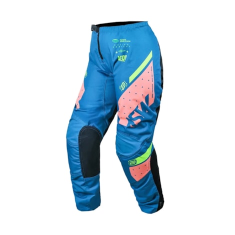 Calça ASW Image Karma Feminino Petroleo Pessego Amarelo Flúor