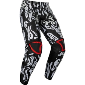 Calça Fox 180 Peril - Preto Vermelho