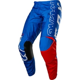 Calça Fox 180 Skew - Branco Vermelho Azul