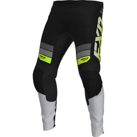 Calça FXR Clutch MX - Preto Cinza Hivis