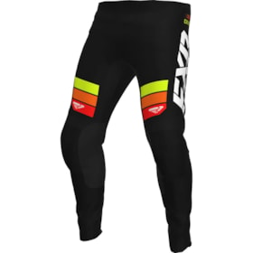 Calça FXR Clutch MX - Preto Laranja Hivis