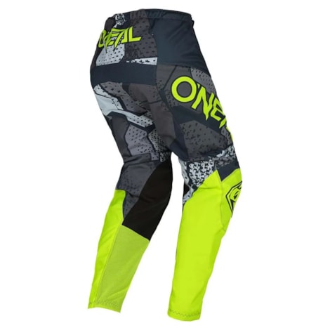 Segunda imagem do produto Calça Oneal Element Camo Cinza Amarelo Neon
