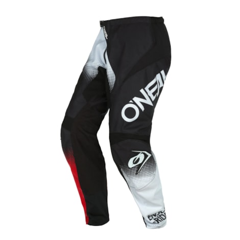 Calça Oneal Element Racewear - Preto Branco Vermelho