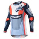 Camisa Alpinestars Fluid Agent 23 - Azul Claro Azul Marinho Laranja