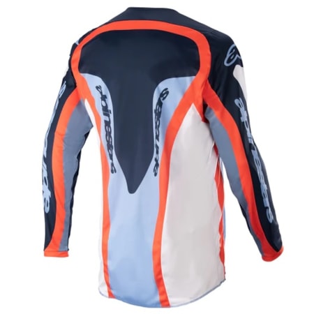 Segunda imagem do produto Camisa Alpinestars Fluid Agent 23 - Azul Claro Azul Marinho Laranja