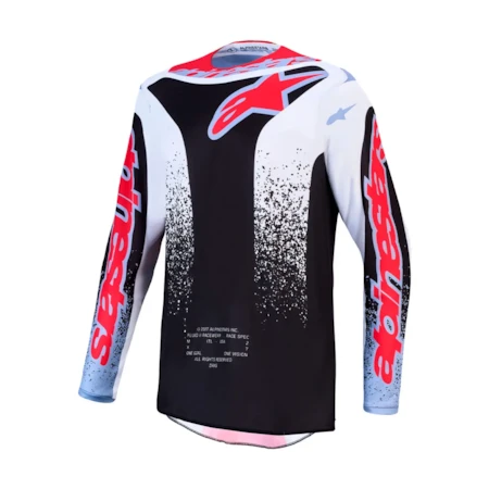 Camisa Alpinestars Fluid Drag Preto Branco Azul Vermelho Flúor