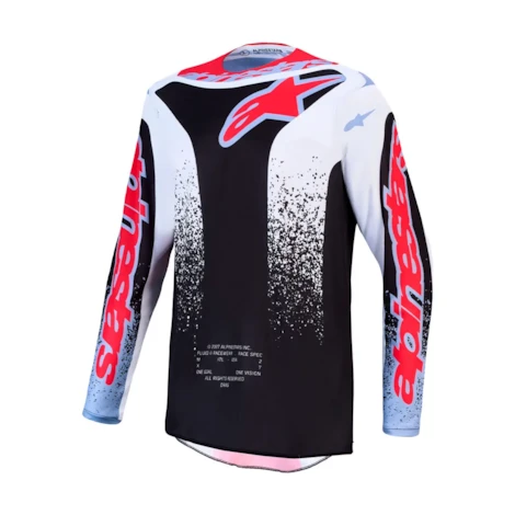 Camisa Alpinestars Fluid Drag Preto Branco Azul Vermelho Flúor