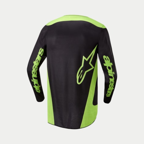 Segunda imagem do produto Camisa Alpinestars Fluid Lurv 24 - Preto Amarelo Flúor