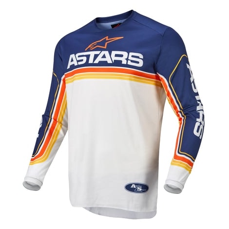 Camisa Alpinestars Fluid Speed 22 - Azul Branco Laranja