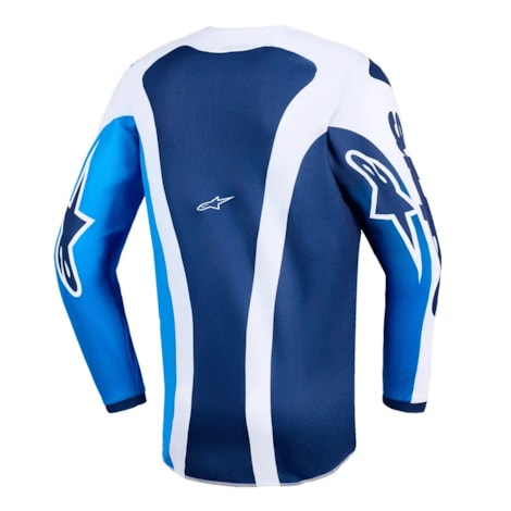 Segunda imagem do produto Camisa Alpinestars Infantil Fluid Portl Azul Branco Ucla