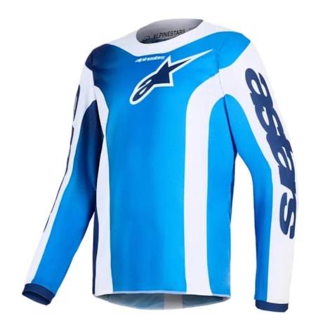 Camisa Alpinestars Infantil Fluid Portl Azul Branco Ucla