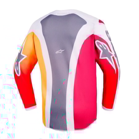 Segunda imagem do produto Camisa Alpinestars Infantil Fluid Portl Vermelho Cinza Claro Cinza