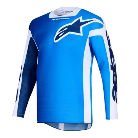 Camisa Alpinestars Racer Air Portl Azul Branco Ucla