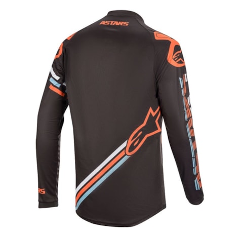 Segunda imagem do produto Camisa Alpinestars Racer Braap 20 - Cinza Laranja Flúor