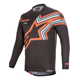 Camisa Alpinestars Racer Braap 20 - Cinza Laranja Flúor