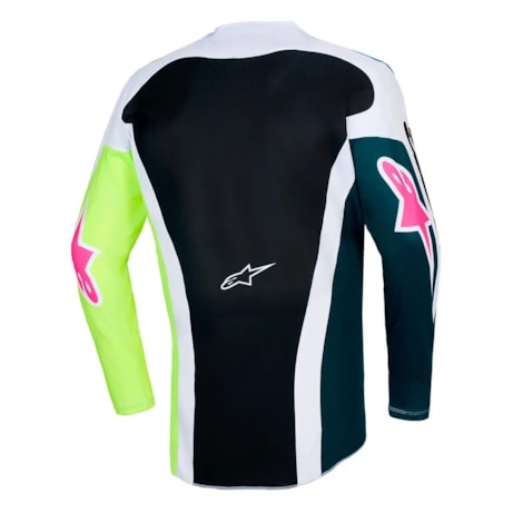 Segunda imagem do produto Camisa Alpinestars Racer Portl Verde Branco Preto