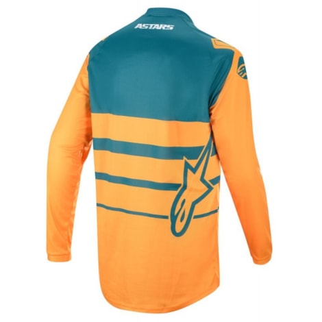Segunda imagem do produto Camisa Alpinestars Racer Supermatic 20 - Petróleo Laranja