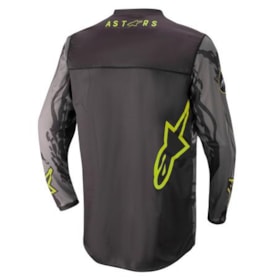 Camisa Alpinestars Racer Tactical 22 - Preto Cinza Camo Amarelo