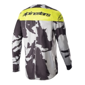 Camisa Alpinestars Racer Tactical 23 - Cinza Amarelo Flúor Camo