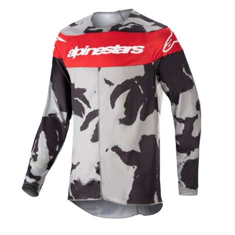 Camisa Alpinestars Racer Tactical 23 - Cinza Vermelho Camo