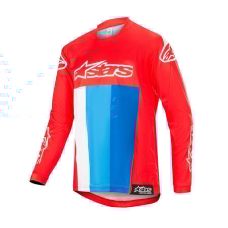 Camisa Alpinestars Racer Venom 19 Infantil - Vermelho Branco Azul