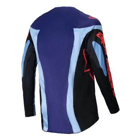 Segunda imagem do produto Camisa Alpinestars Recer Ocuri 25 - Azul Preto Laranja Flúor