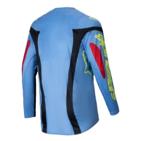 Camisa Alpinestars Recer Ocuri 25 - Azul Vermelho Amarelo Flúor