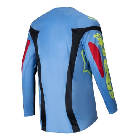 Segunda imagem do produto Camisa Alpinestars Recer Ocuri 25 - Azul Vermelho Amarelo Flúor