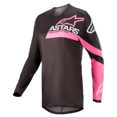 Camisa Alpinestars Stella Fluid Chaser 22 Feminino - Preto Rosa
