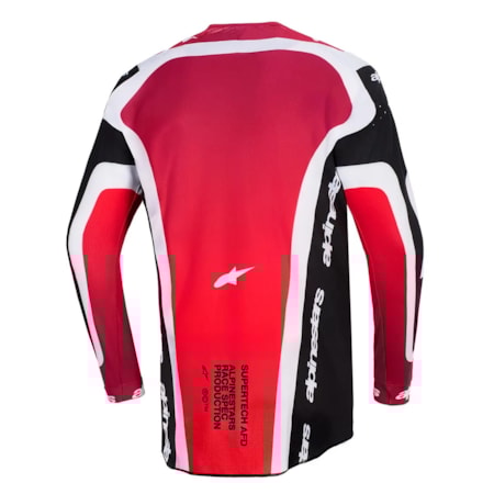 Segunda imagem do produto Camisa Alpinestars Supertech AFD Vista Preto Vermelho Branco