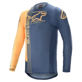 Camisa Alpinestars Supertech Foster 21 - Azul Laranja