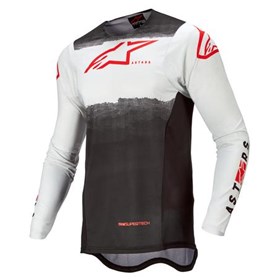 Camisa Alpinestars Supertech Foster 22 - Branco Preto Vermelho