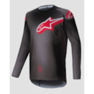 Camisa Alpinestars Supertech Lipan 25 - Cinza Vermelho Bright