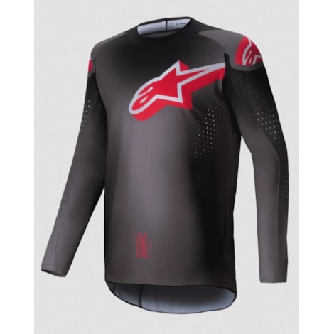 Camisa Alpinestars Supertech Lipan 25 - Cinza Vermelho Bright