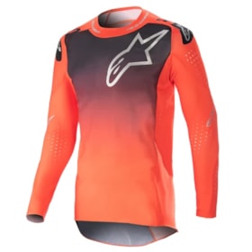 Camisa Alpinestars Supertech Risen 23 - Laranja Hot Preto