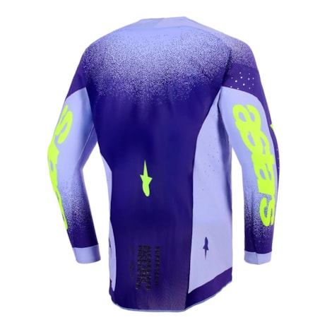 Segunda imagem do produto Camisa Alpinestars Supertech Scenz Roxo Amarelo Flúor