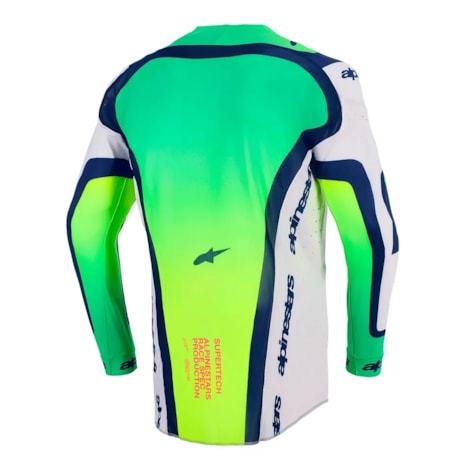 Segunda imagem do produto Camisa Alpinestars Supertech Vista Cinza Amarelo Flúor Azul