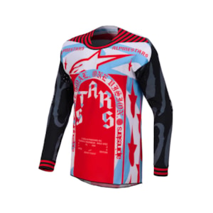 Camisa Alpinestars Techstar Beast Coast Preto Laranja