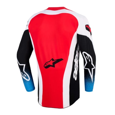 Segunda imagem do produto Camisa Alpinestars Techstar Knif Preto Branco Vermelho