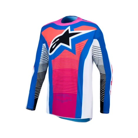 Camisa Alpinestars Techstar Maven Branco Coral Azul